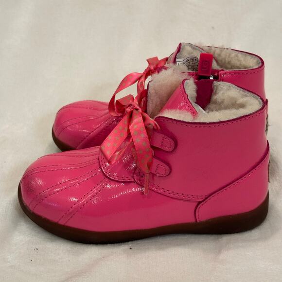 UGG Payten Stars Boots Toddler sz 10 Pink Winter Boots Snow Boots - Picture 2 of 8